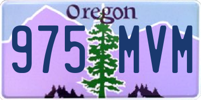 OR license plate 975MVM
