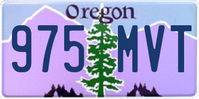 OR license plate 975MVT