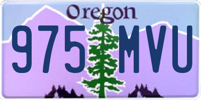 OR license plate 975MVU