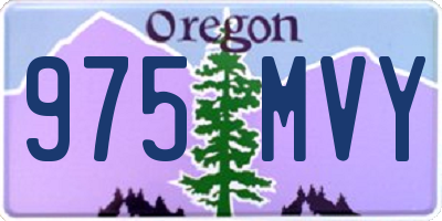 OR license plate 975MVY