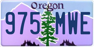 OR license plate 975MWE