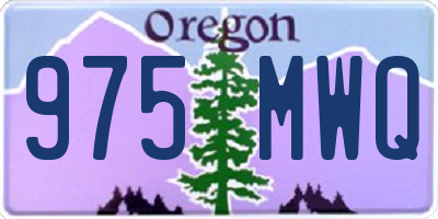 OR license plate 975MWQ