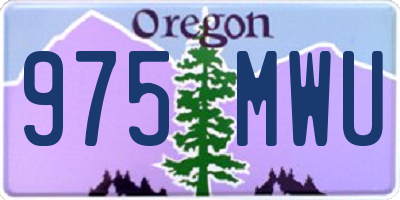 OR license plate 975MWU