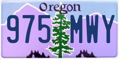 OR license plate 975MWY