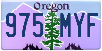 OR license plate 975MYF