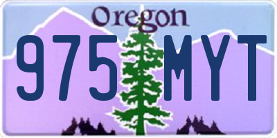 OR license plate 975MYT