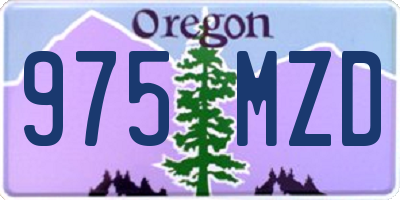 OR license plate 975MZD