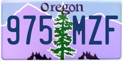 OR license plate 975MZF