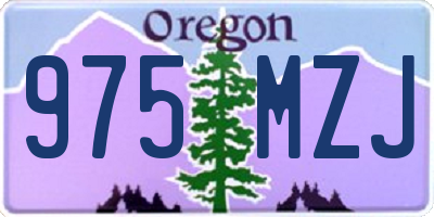 OR license plate 975MZJ