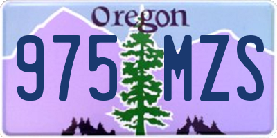 OR license plate 975MZS