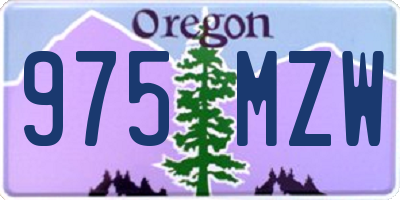 OR license plate 975MZW
