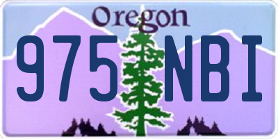 OR license plate 975NBI