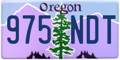 OR license plate 975NDT