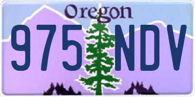 OR license plate 975NDV