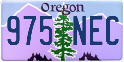 OR license plate 975NEC