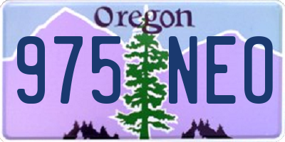 OR license plate 975NEO