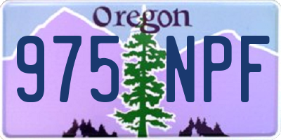 OR license plate 975NPF