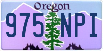 OR license plate 975NPI
