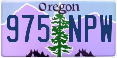 OR license plate 975NPW