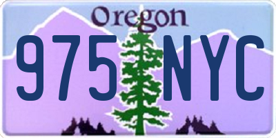 OR license plate 975NYC