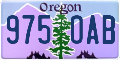 OR license plate 975OAB
