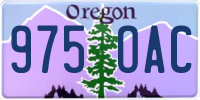 OR license plate 975OAC