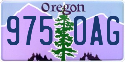 OR license plate 975OAG