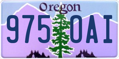 OR license plate 975OAI