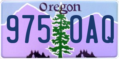 OR license plate 975OAQ