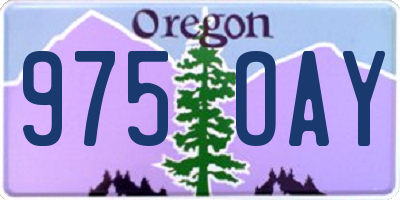 OR license plate 975OAY