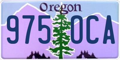 OR license plate 975OCA