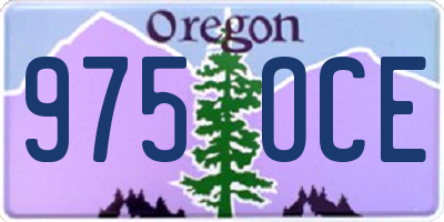 OR license plate 975OCE