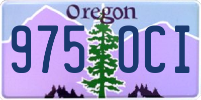 OR license plate 975OCI