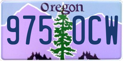 OR license plate 975OCW