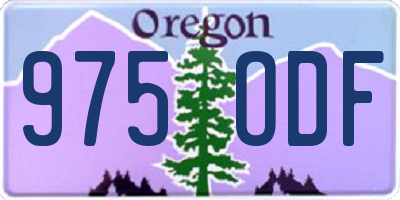 OR license plate 975ODF