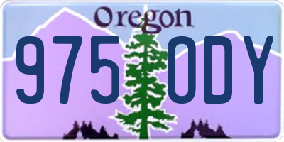 OR license plate 975ODY