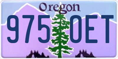OR license plate 975OET