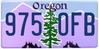 OR license plate 975OFB