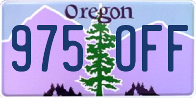 OR license plate 975OFF