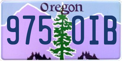 OR license plate 975OIB