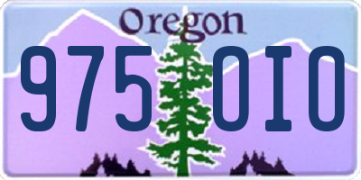 OR license plate 975OIO