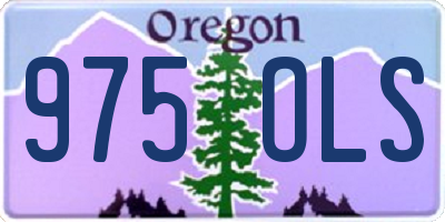OR license plate 975OLS
