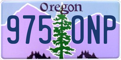OR license plate 975ONP