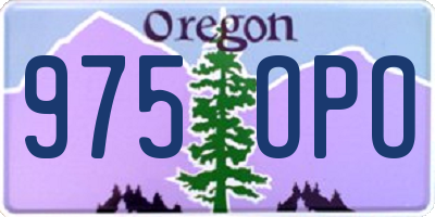 OR license plate 975OPO