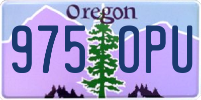 OR license plate 975OPU