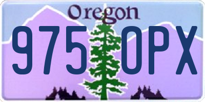 OR license plate 975OPX