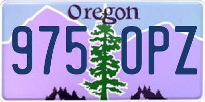 OR license plate 975OPZ