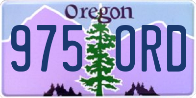 OR license plate 975ORD