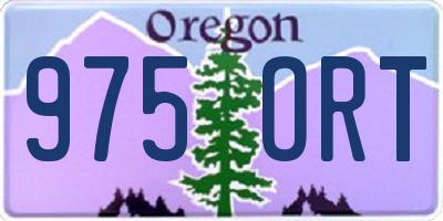 OR license plate 975ORT