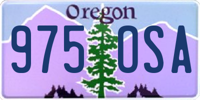 OR license plate 975OSA